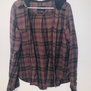 Hurley Plaid Long Sleeve Shirt with Hood